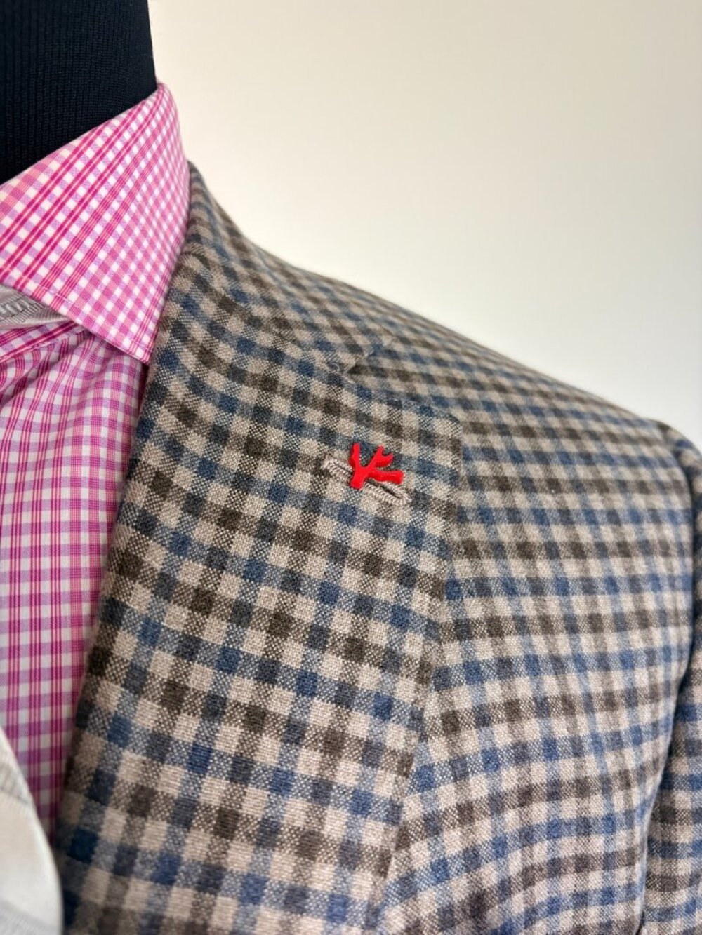 $5195.00 ISAIA ***Cashmere & Silk*** Sport Jacket w/ Coral Lapel Pin 46 R e56